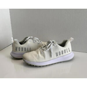 Nobull Matryx Shoes Womens 8.5 / Mens 7 White Beige Spikeless Golf Sneakers Lace